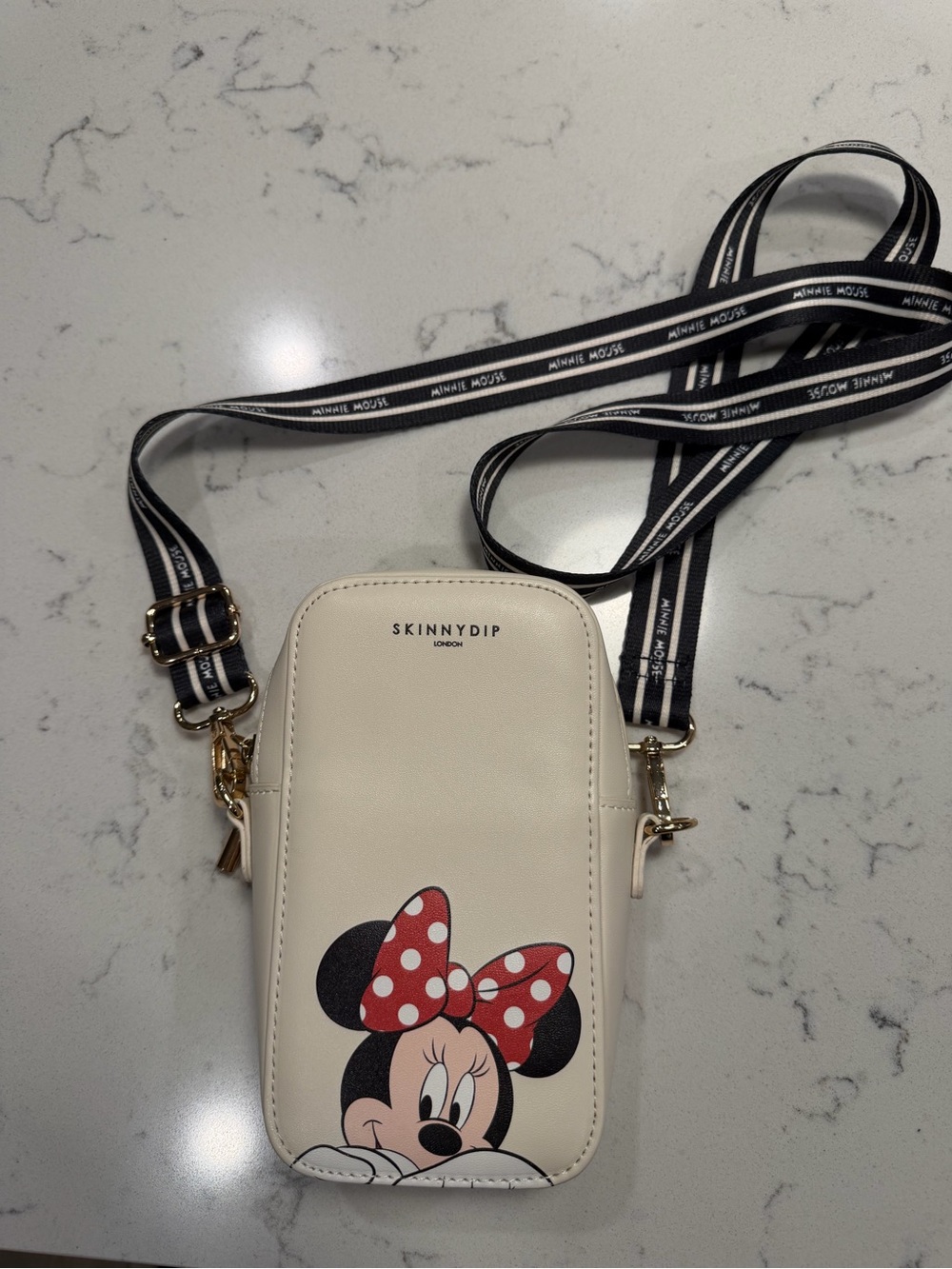 Skinnydip Minnie Mouse Cream Crossbody Bag